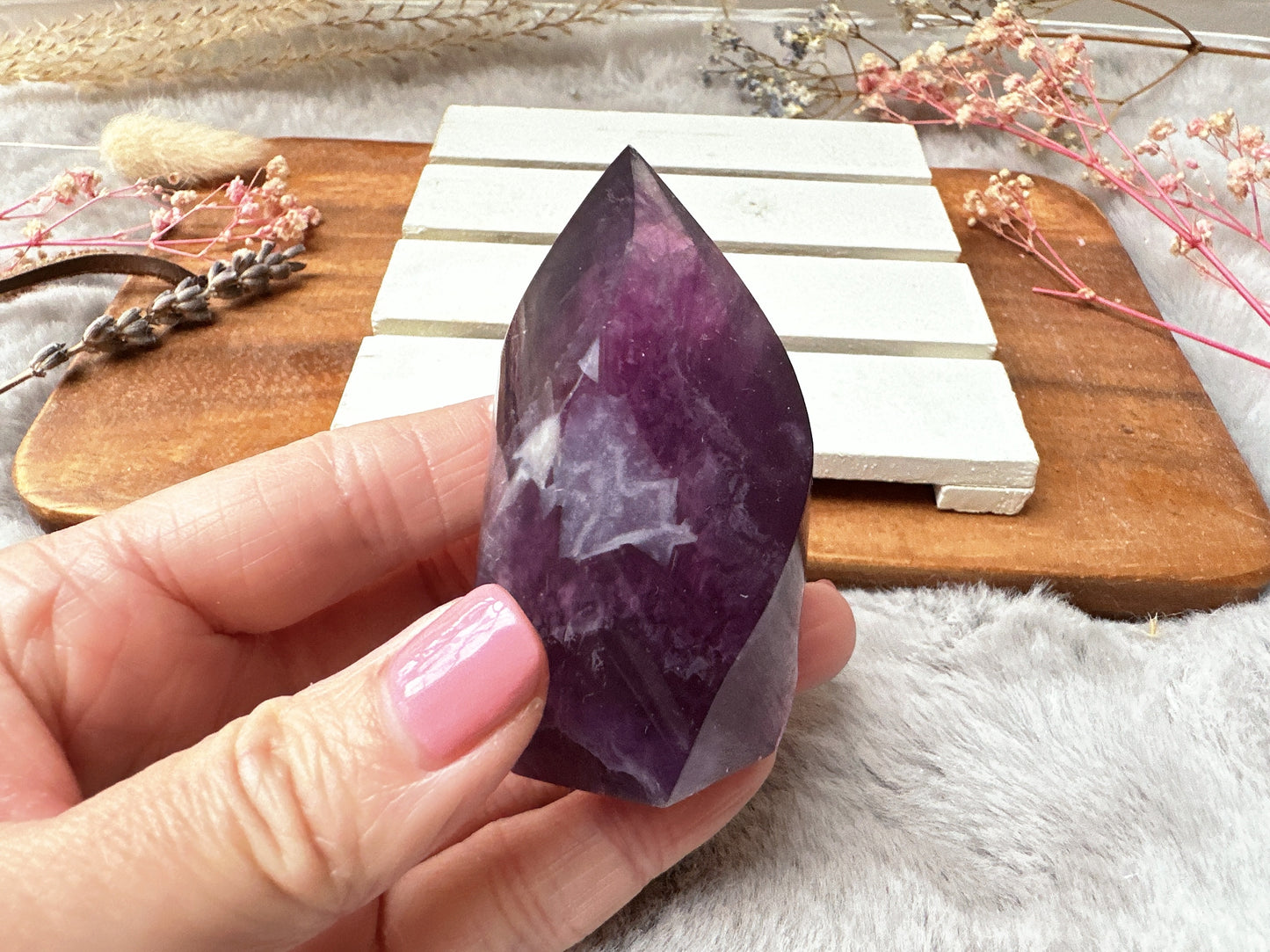 Small Watermelon Fluorite Flame