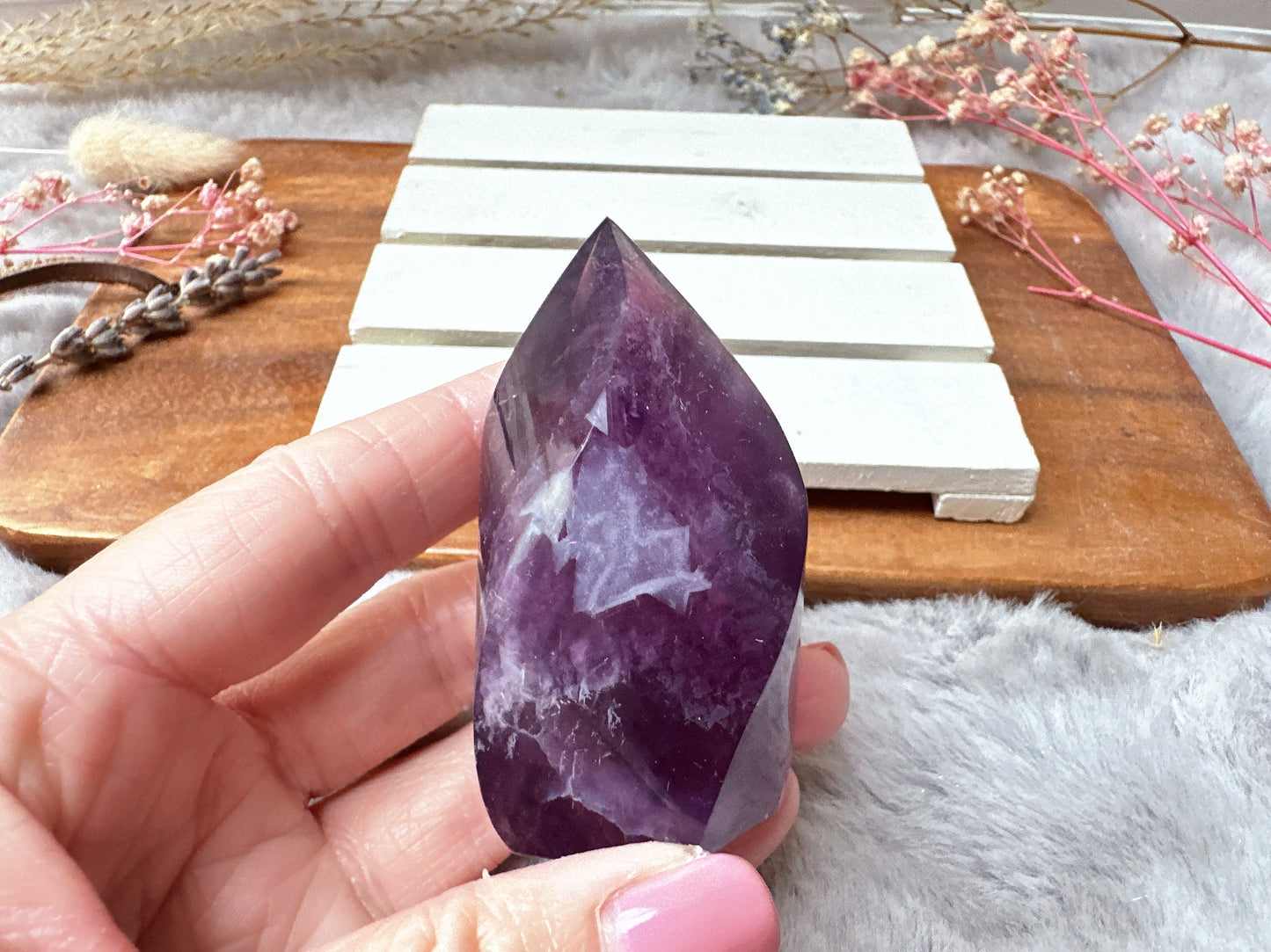 Small Watermelon Fluorite Flame