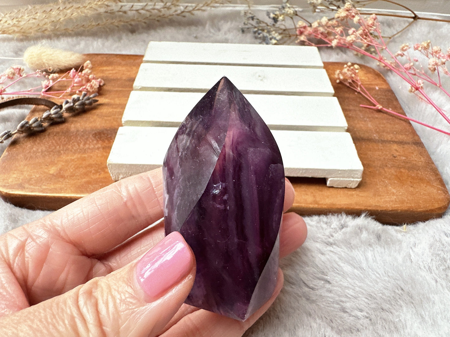 Small Watermelon Fluorite Flame