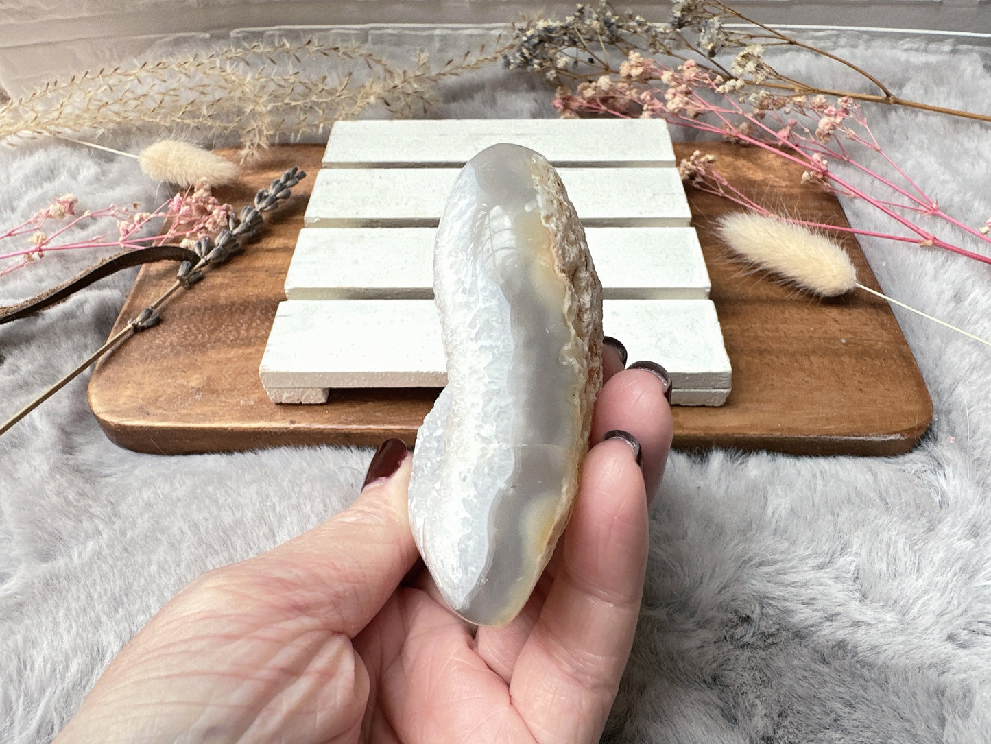Agate Druzy Heart