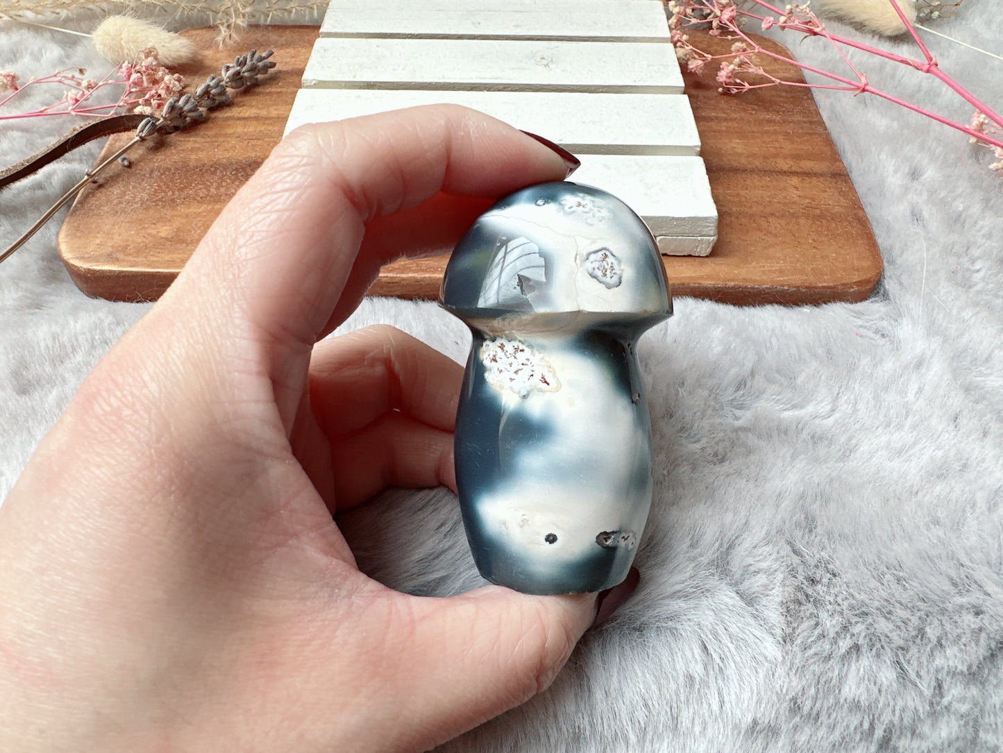 Orca Agate Mushroom