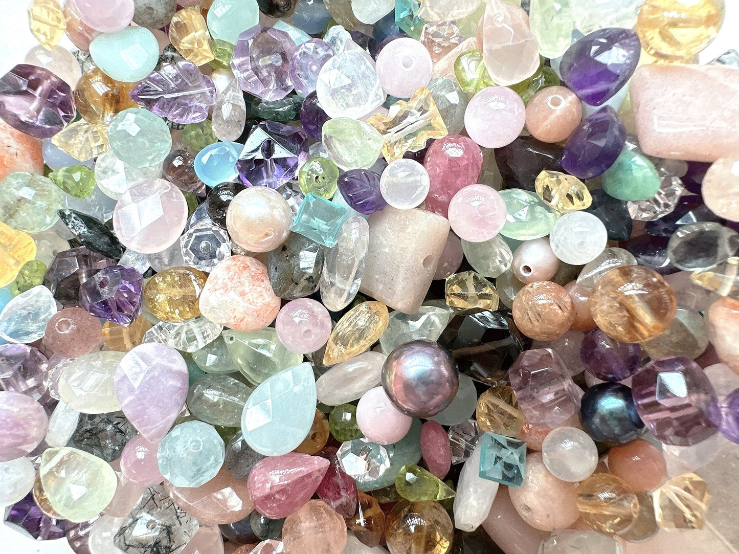 5~12mm High Quality Loose Assorted Semi-Precious Gemstone Beads | 25g Bag