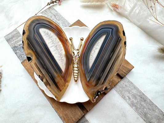 Agate Butterfly Figurine