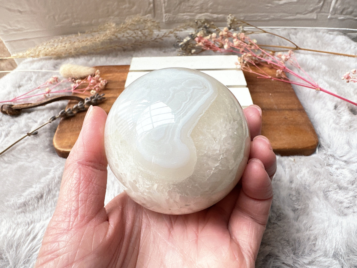 Agate Egg with Druzy