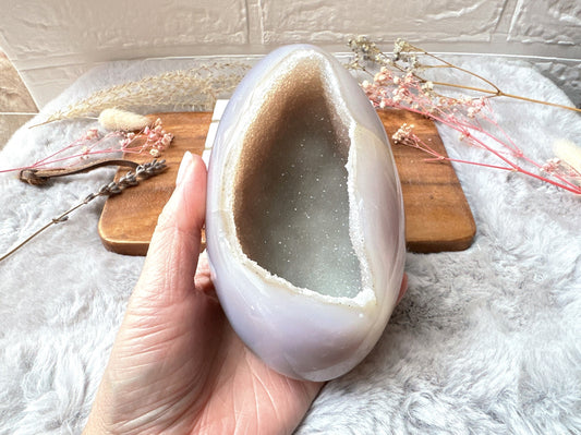 Large Agate Druzy Egg (Imperfect)