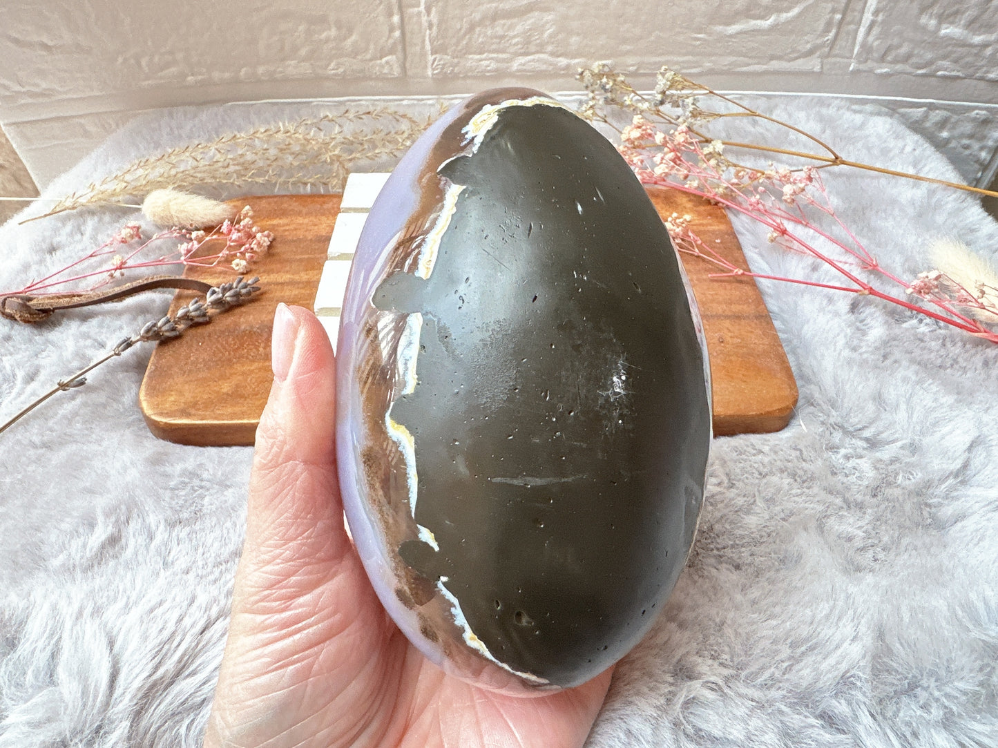 Large Agate Druzy Egg (Imperfect)