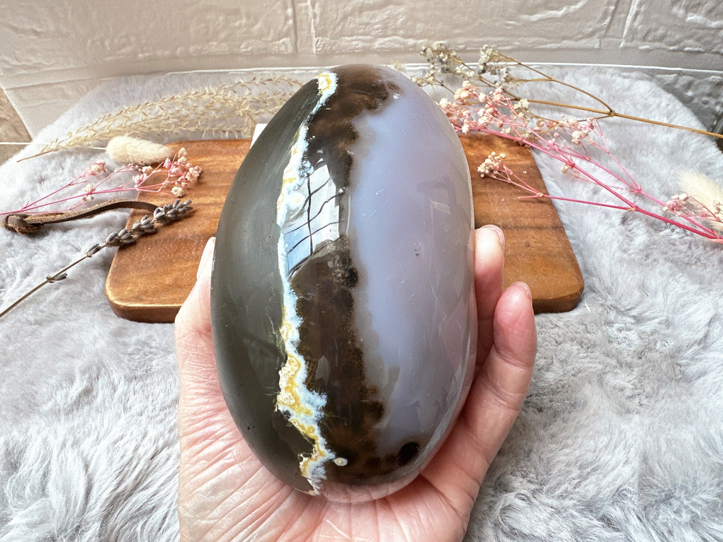Large Agate Druzy Egg (Imperfect)