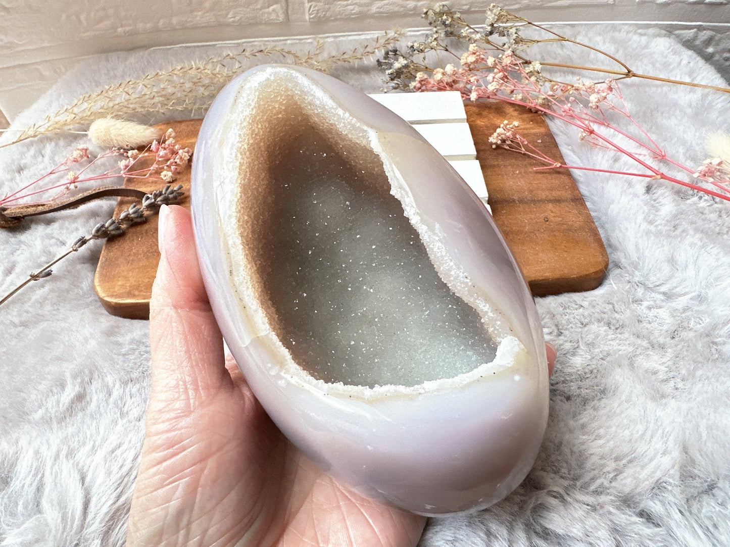 Large Agate Druzy Egg (Imperfect)