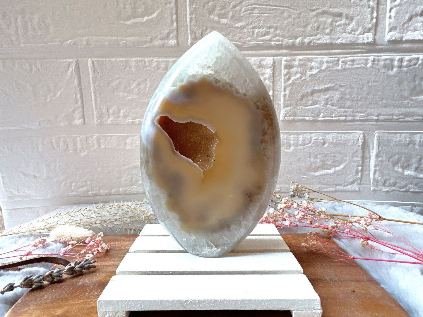 Large Agate with Druzy Free Form