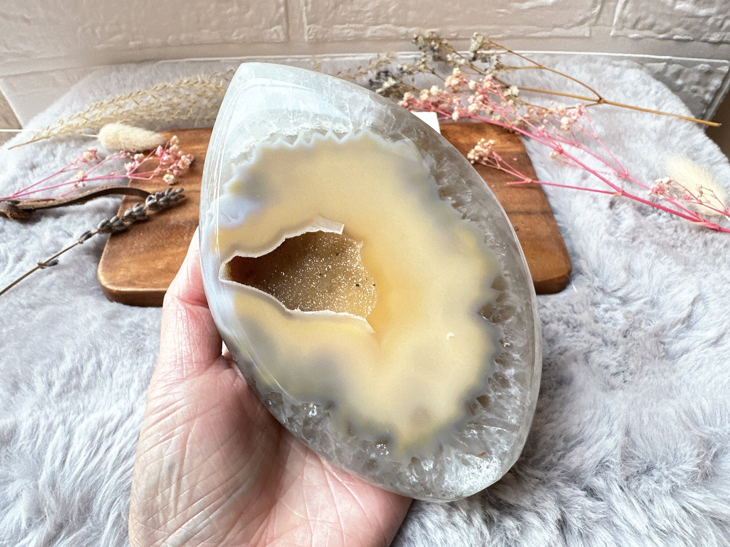 Large Agate with Druzy Free Form