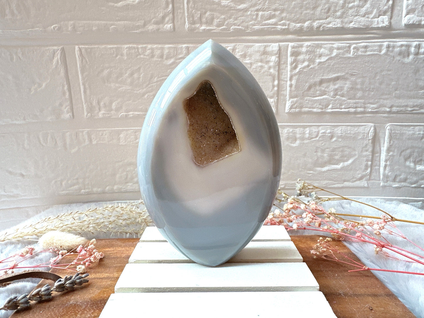 Large Agate with Druzy Free Form