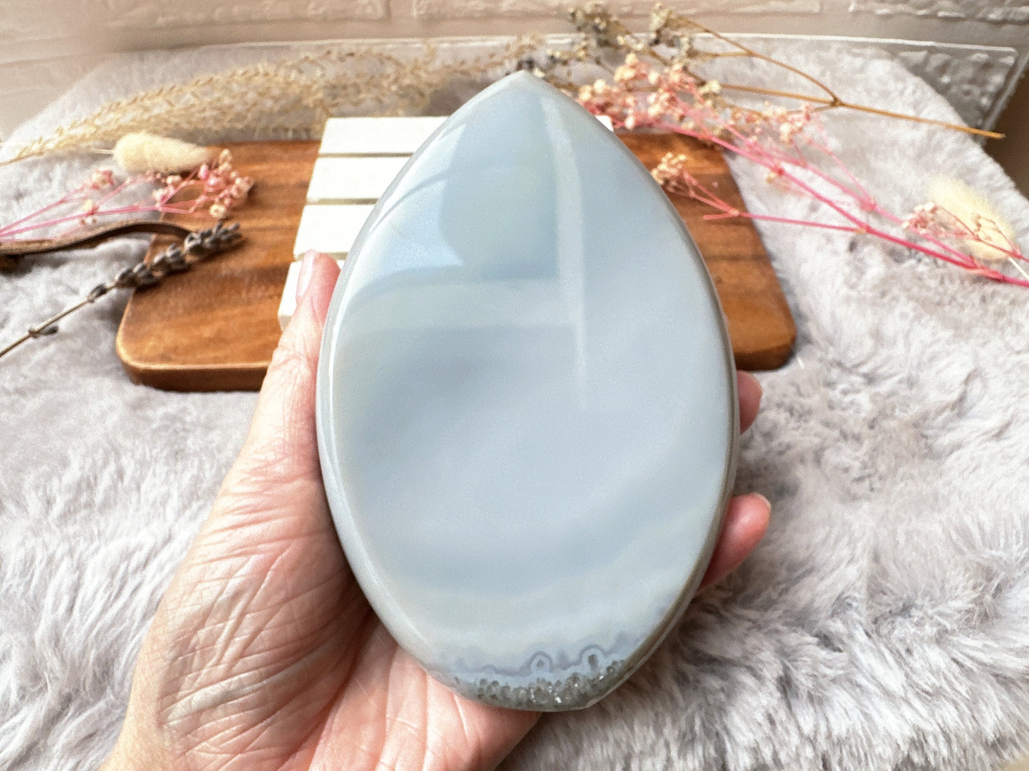 Large Agate with Druzy Free Form