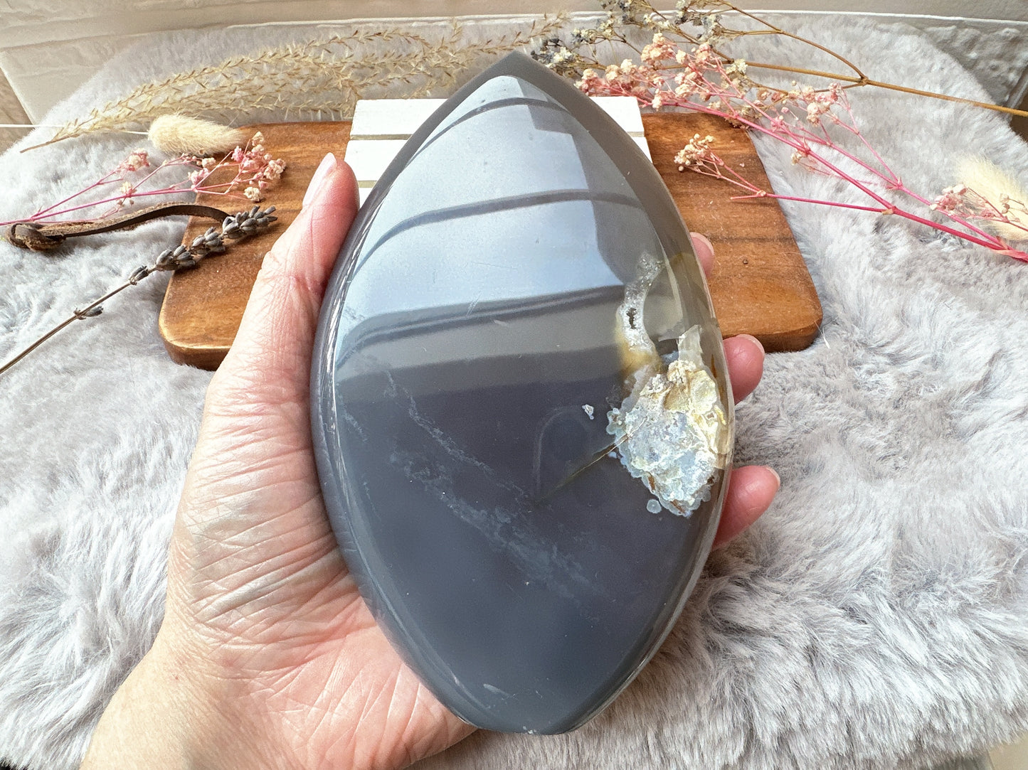 Large Agate with Druzy Free Form