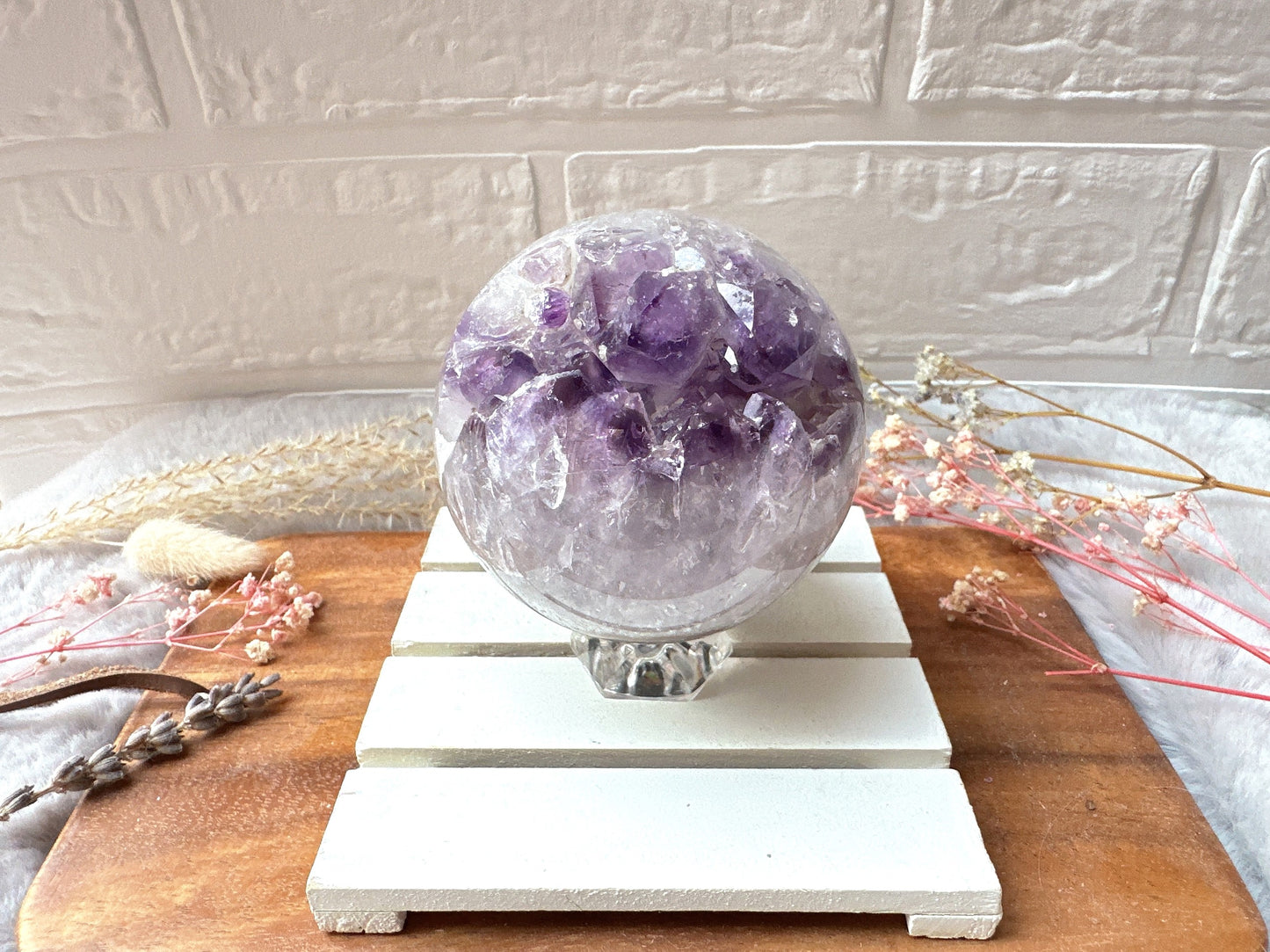 Amethyst with Agate Sphere