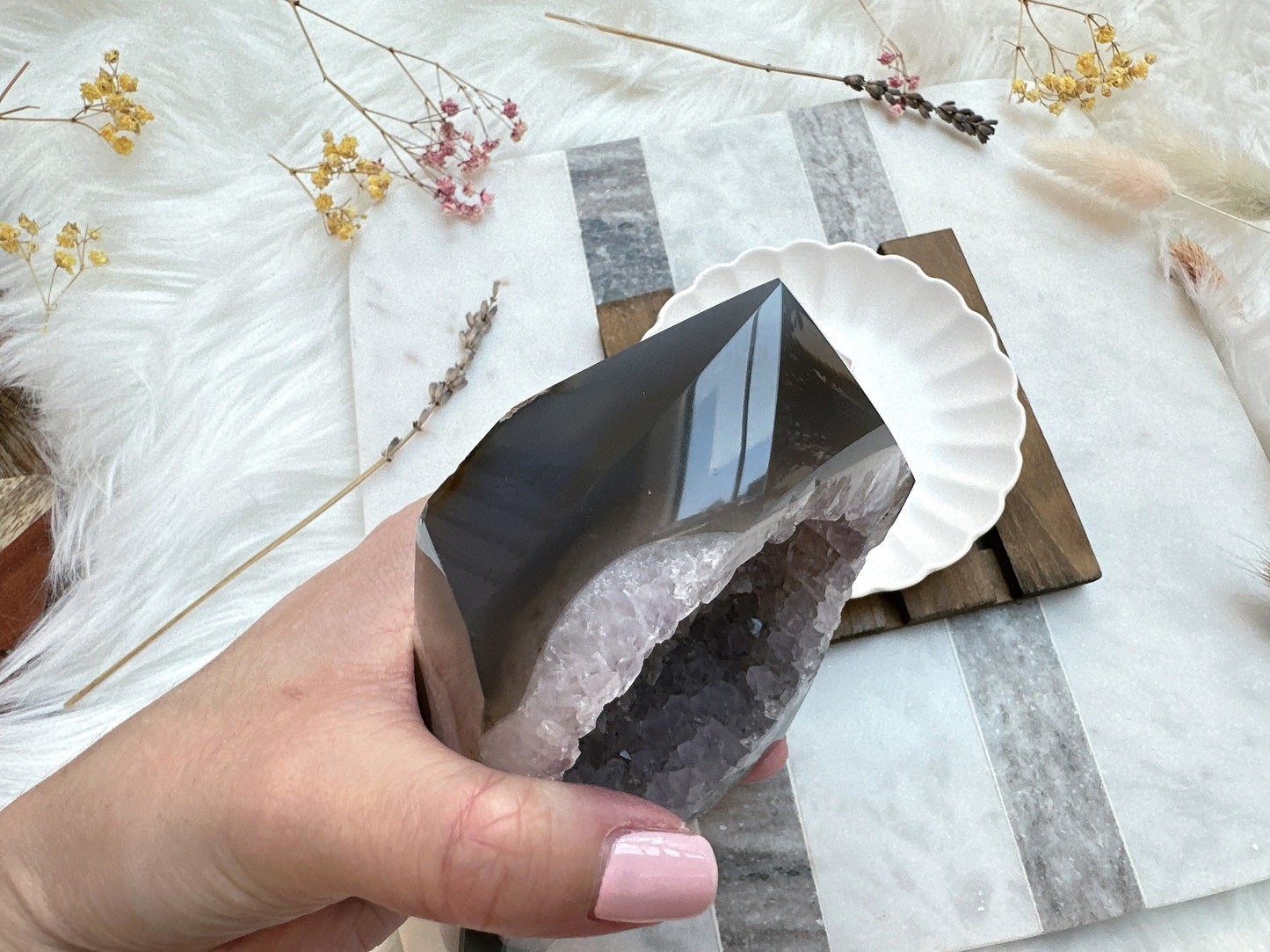 Agate Tower with Druzy