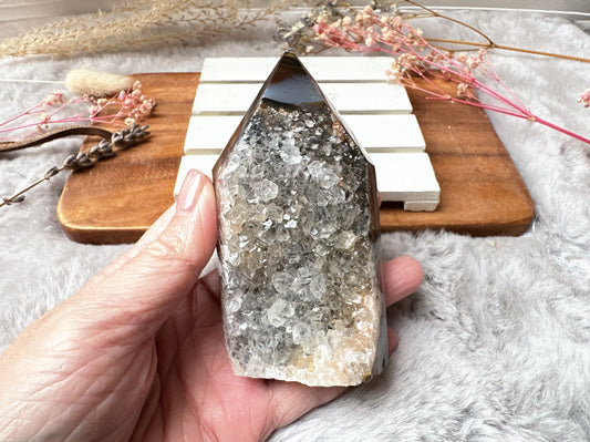 Agate Tower with Druzy
