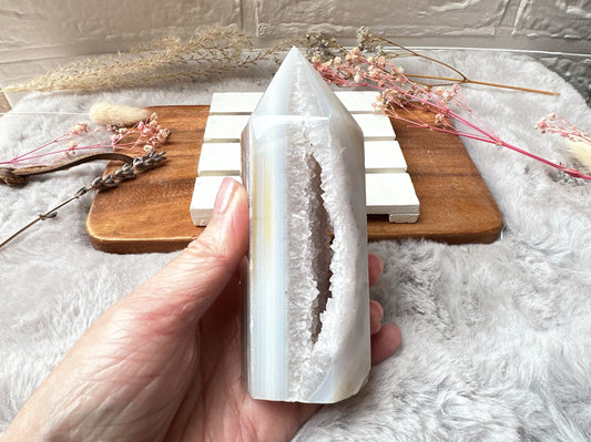 Agate Tower with Druzy