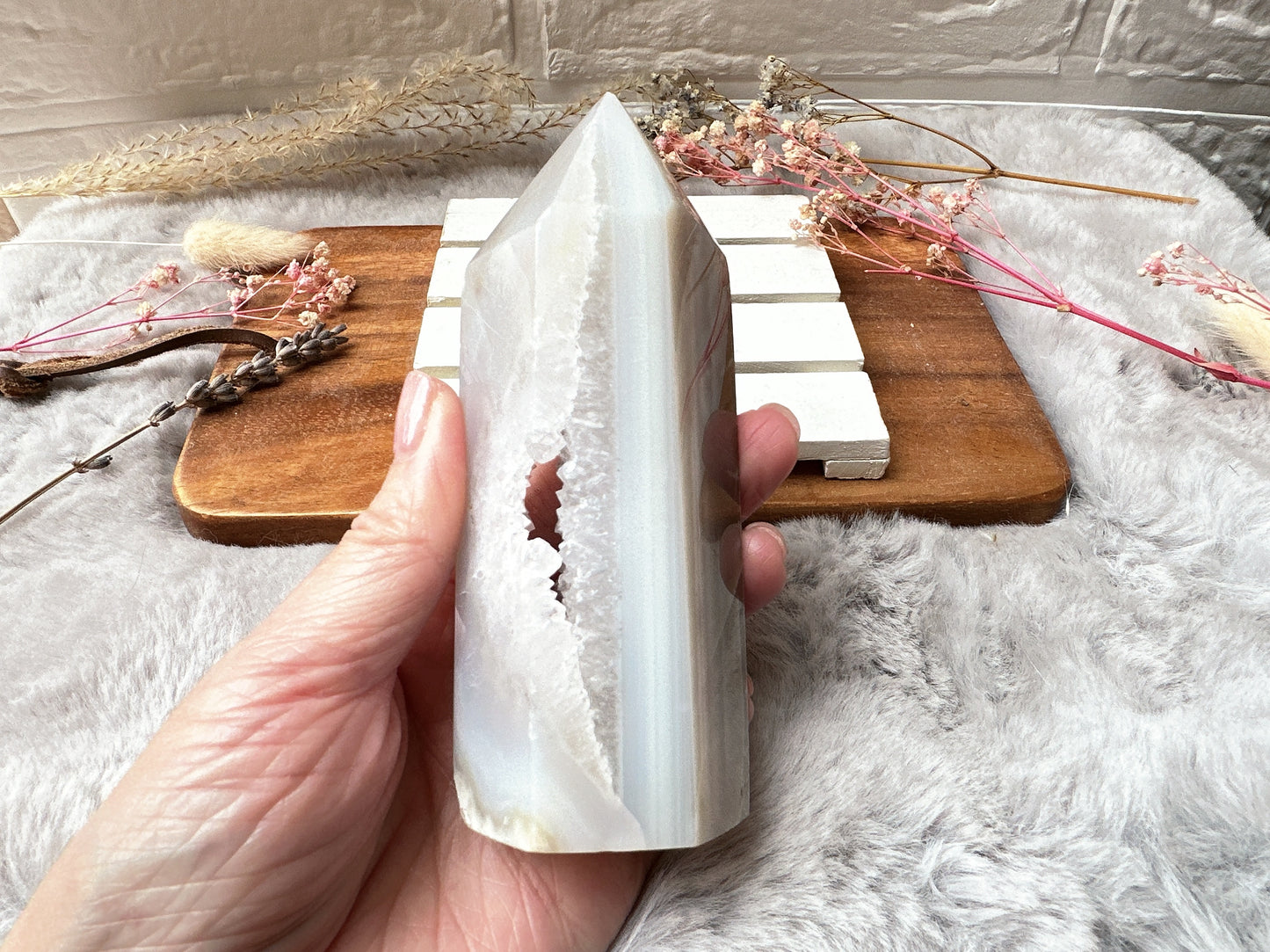 Agate Tower with Druzy