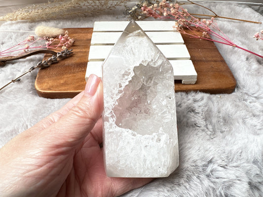 Agate Tower with Druzy