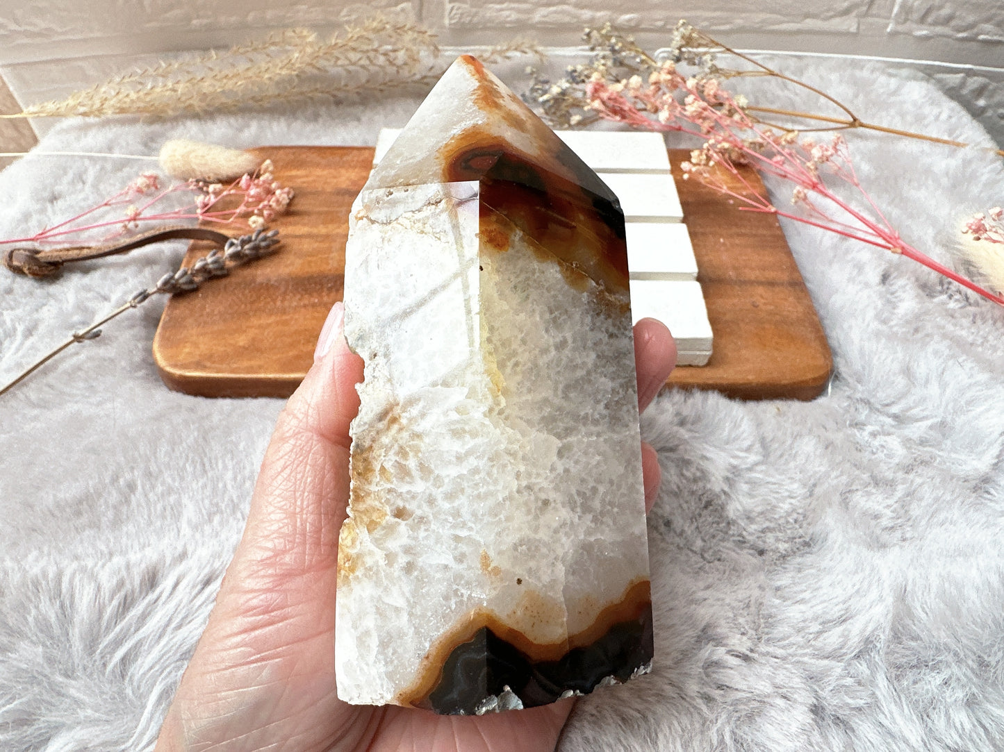 Agate Tower with Druzy