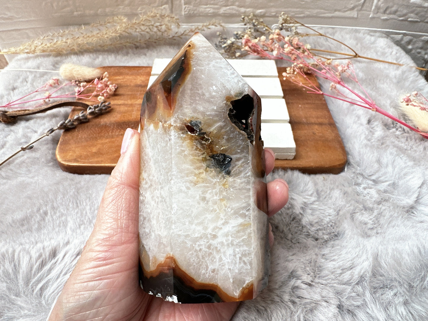 Agate Tower with Druzy