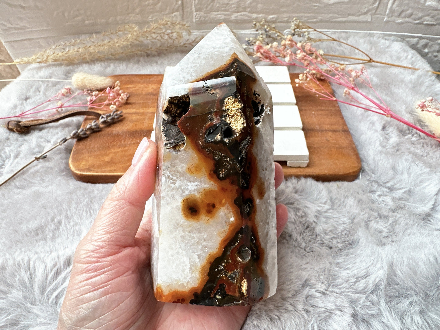 Agate Tower with Druzy