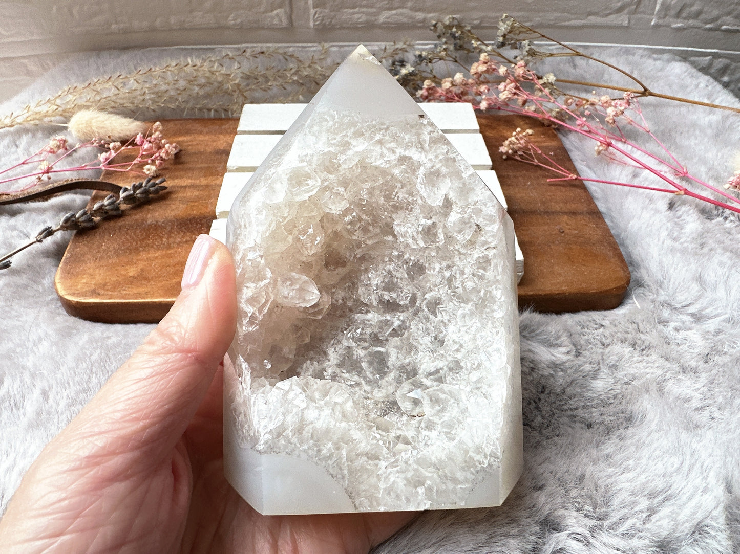 Agate Tower with Druzy