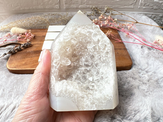 Agate Tower with Druzy