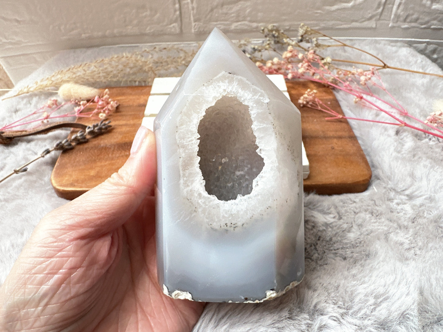 Agate Tower with Druzy