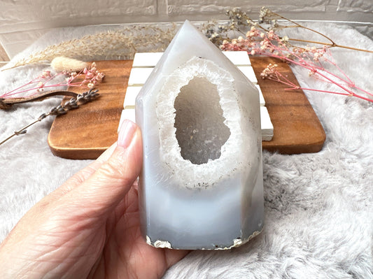 Agate Tower with Druzy