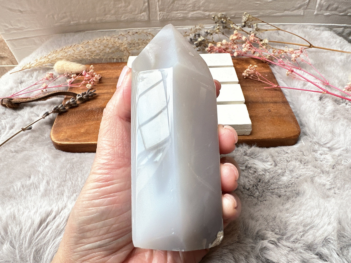 Agate Tower with Druzy