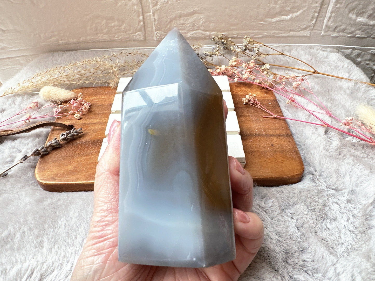 Agate Tower with Druzy (Imperfect)