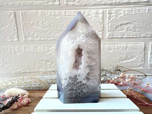 Agate Tower with Druzy