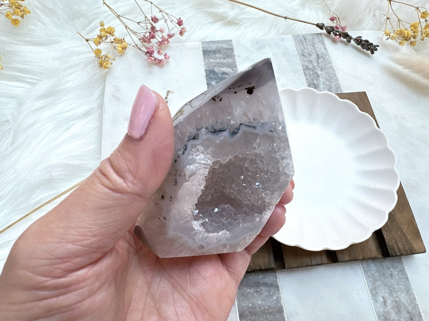 Agate Tower with Druzy