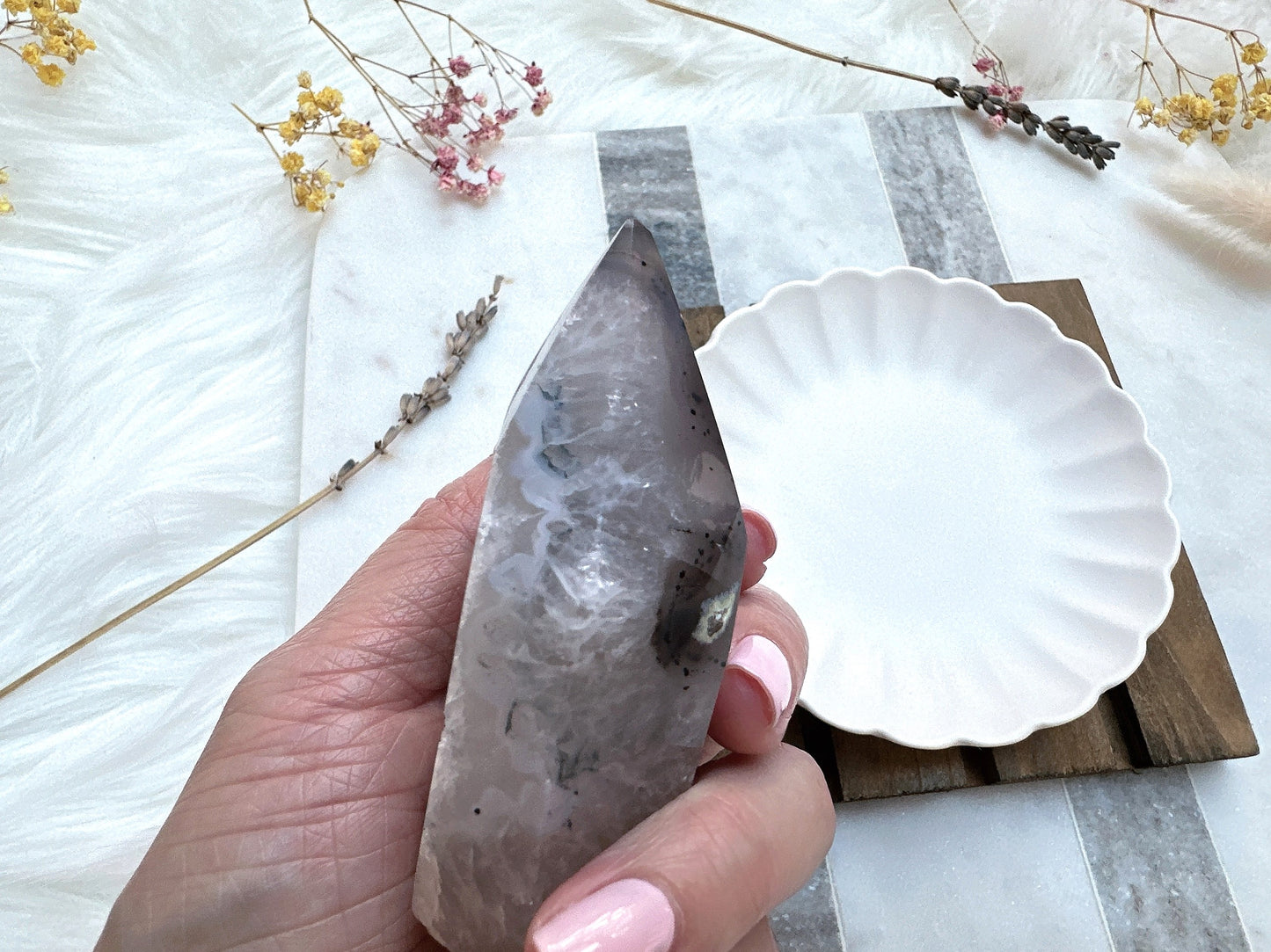 Agate Tower with Druzy