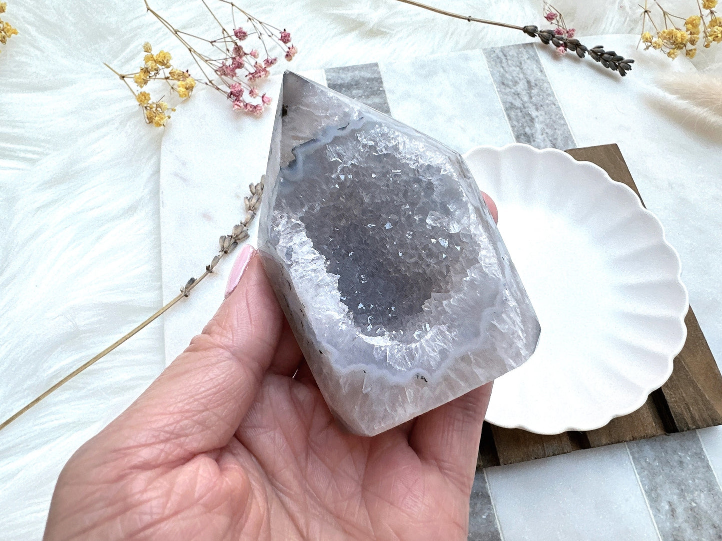 Agate Tower with Druzy