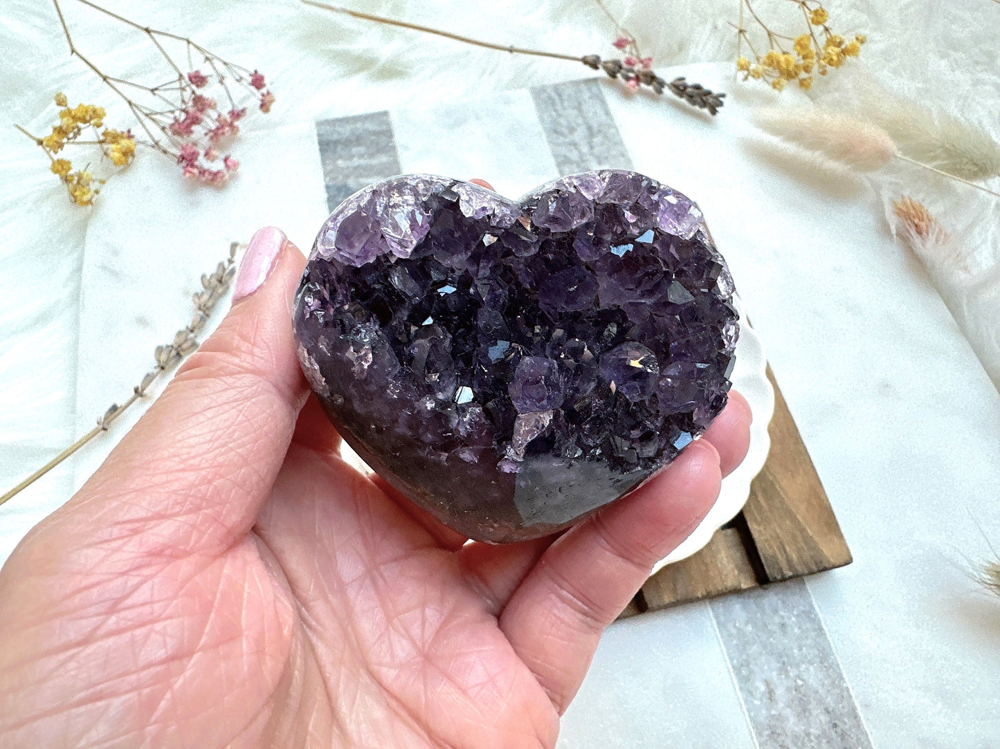 Amethyst Heart Cluster