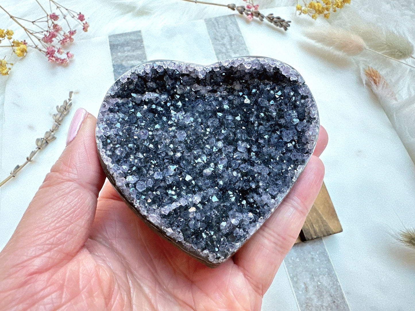 Amethyst Heart Cluster