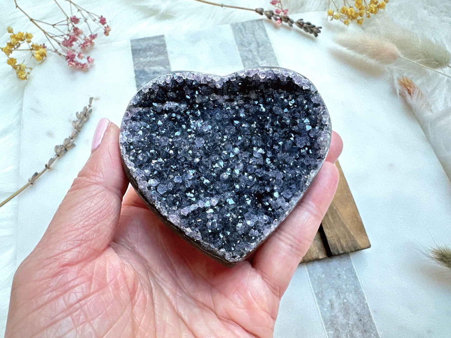 Amethyst Heart Cluster
