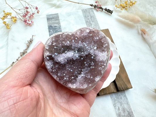 Amethyst Heart Cluster