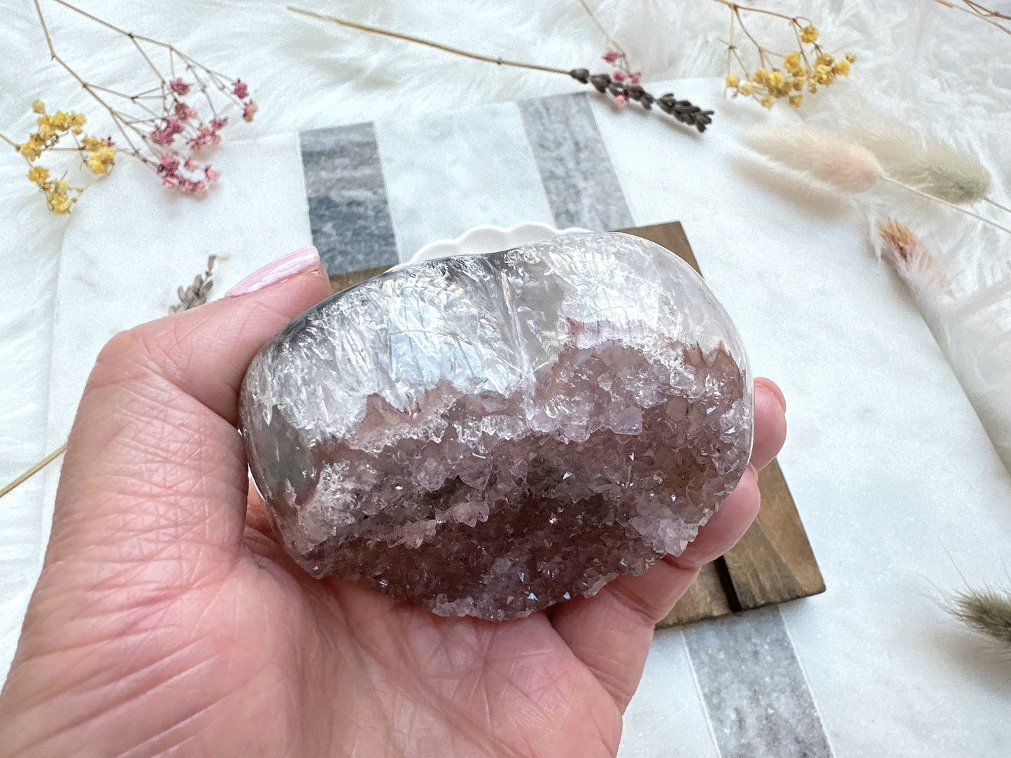 Amethyst Heart Cluster