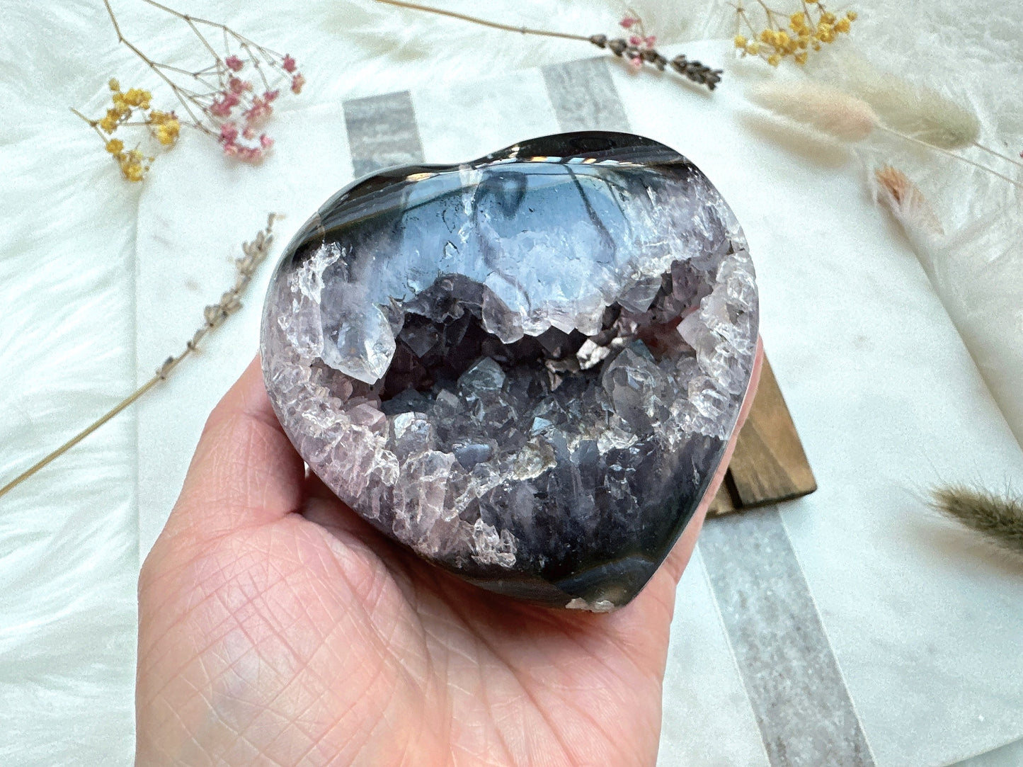 Amethyst Heart Cluster