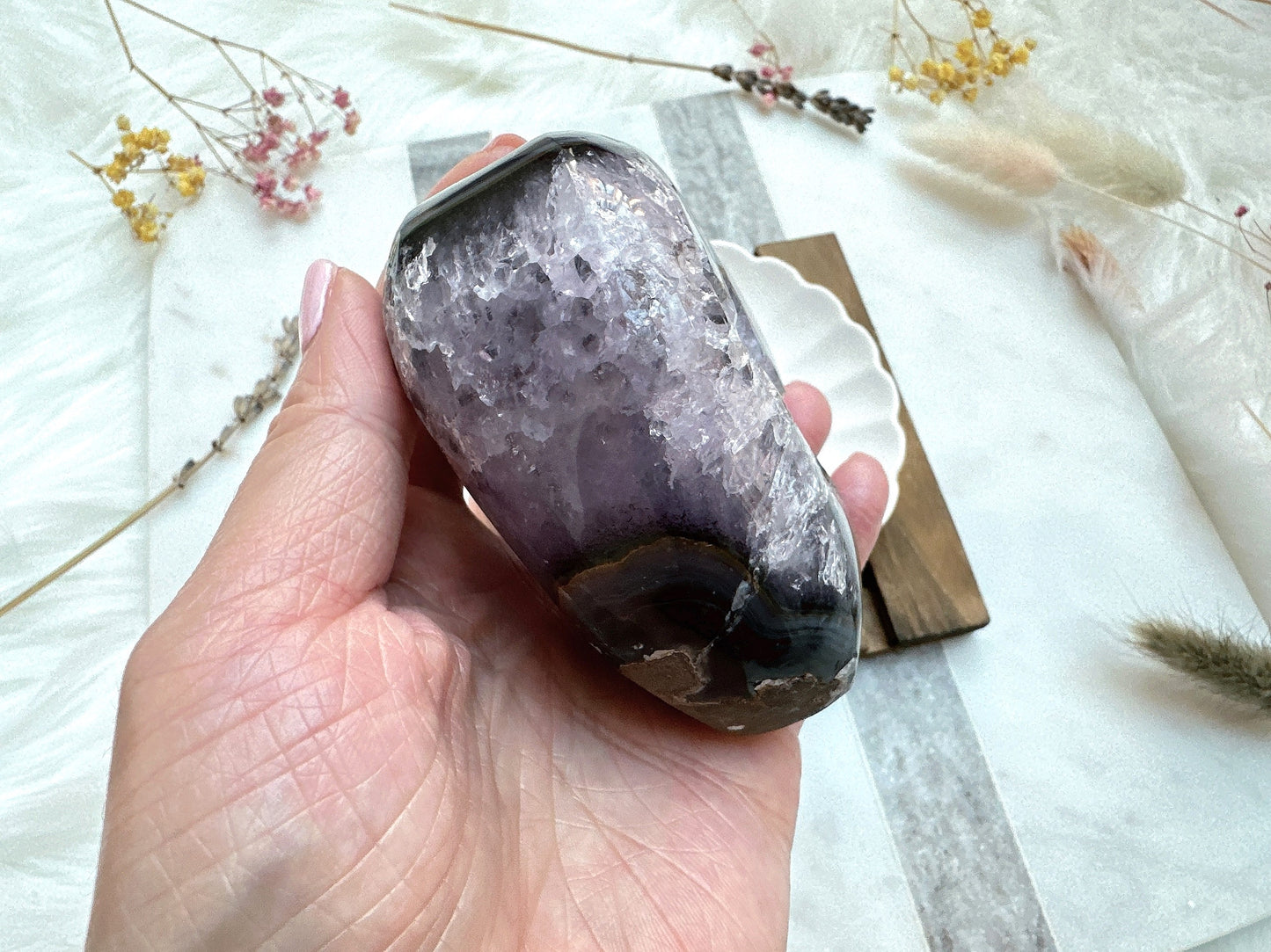 Amethyst Heart Cluster