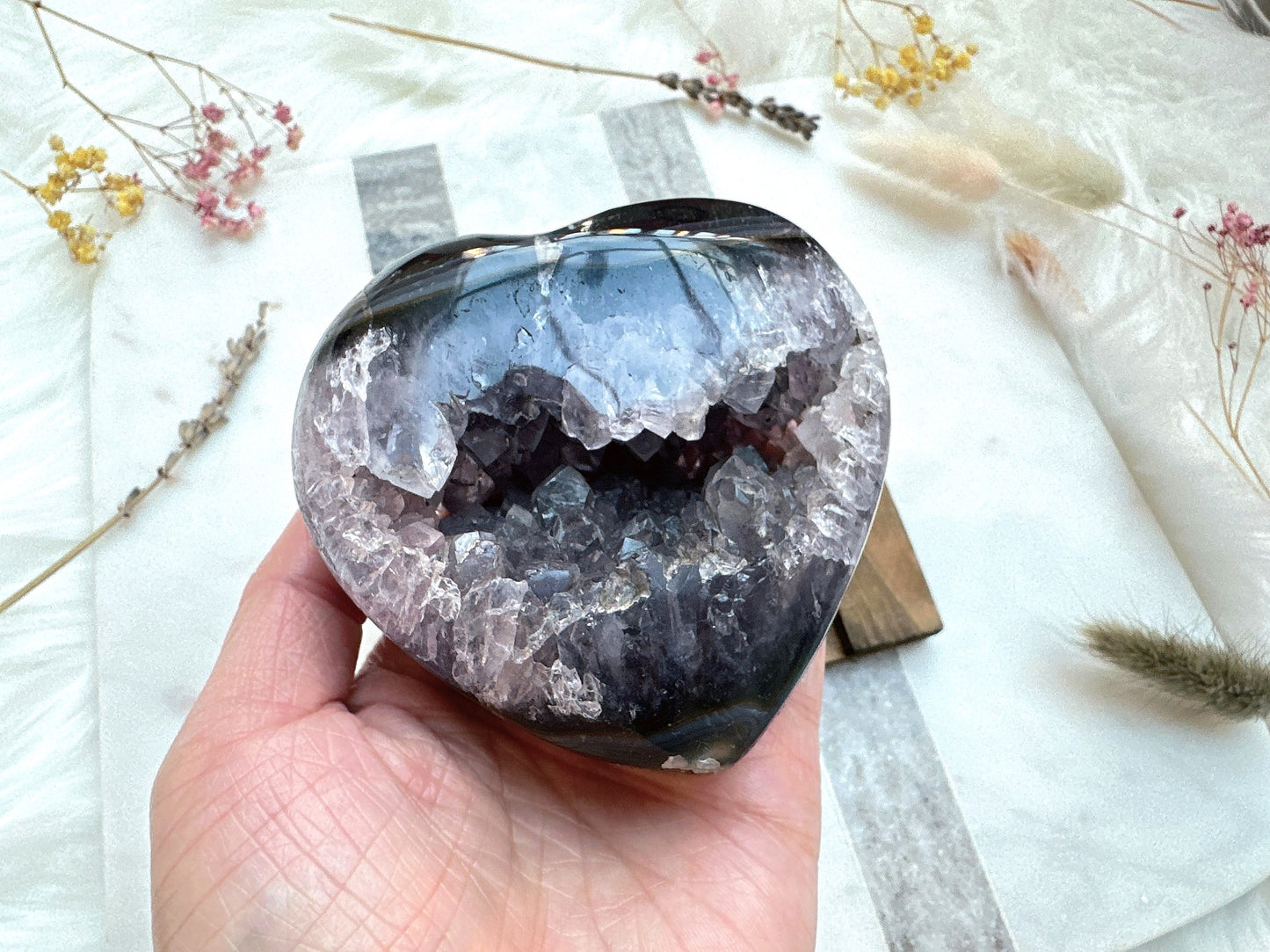 Amethyst Heart Cluster