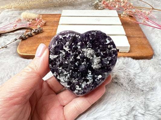 Amethyst Heart Cluster