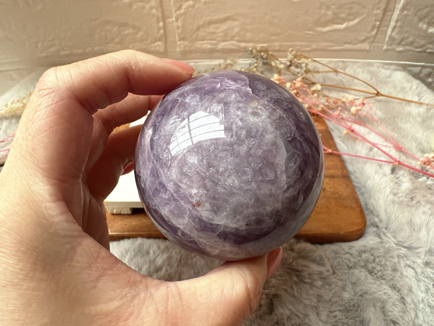 Amethyst Lace Agate Sphere
