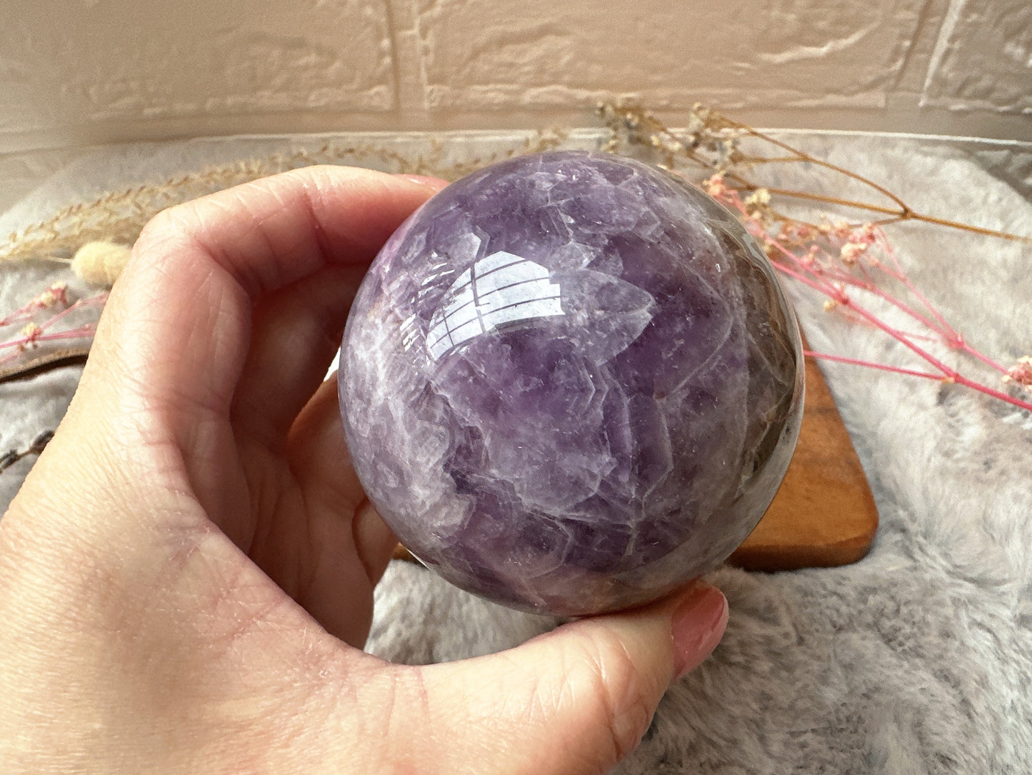 Amethyst Lace Agate Sphere