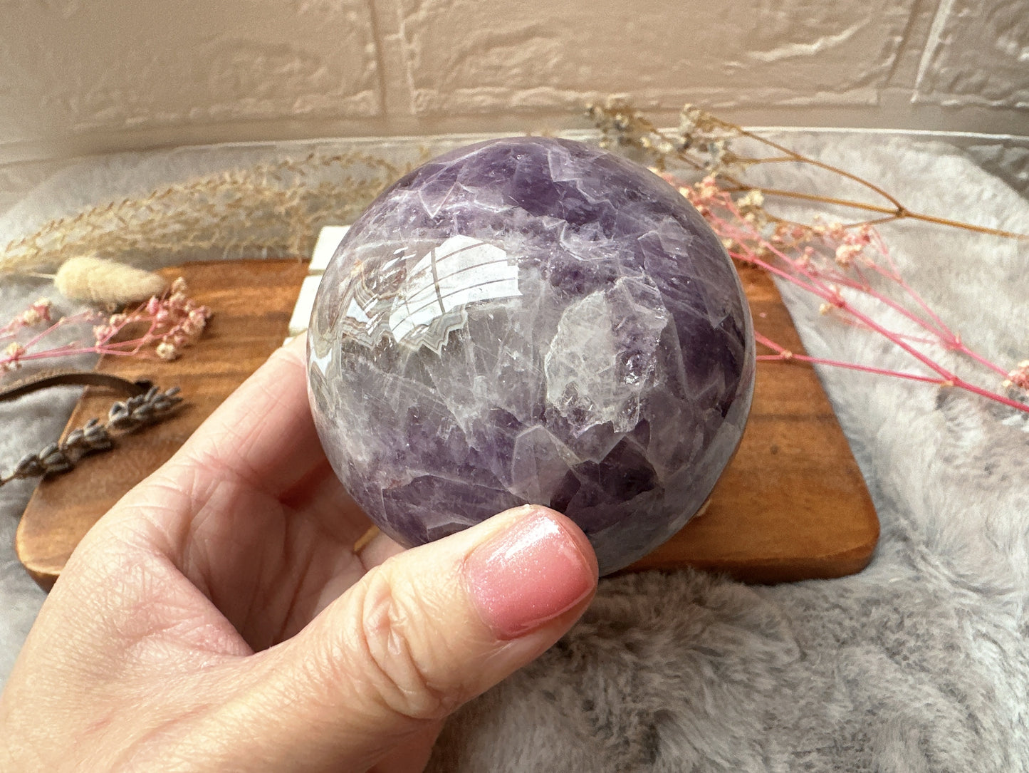 Amethyst Lace Agate Sphere