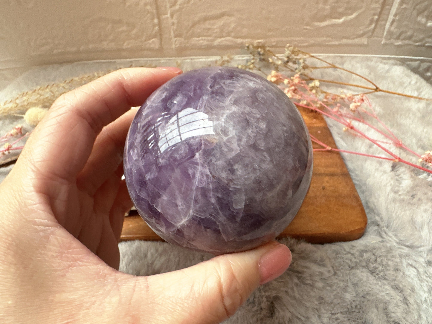 Amethyst Lace Agate Sphere