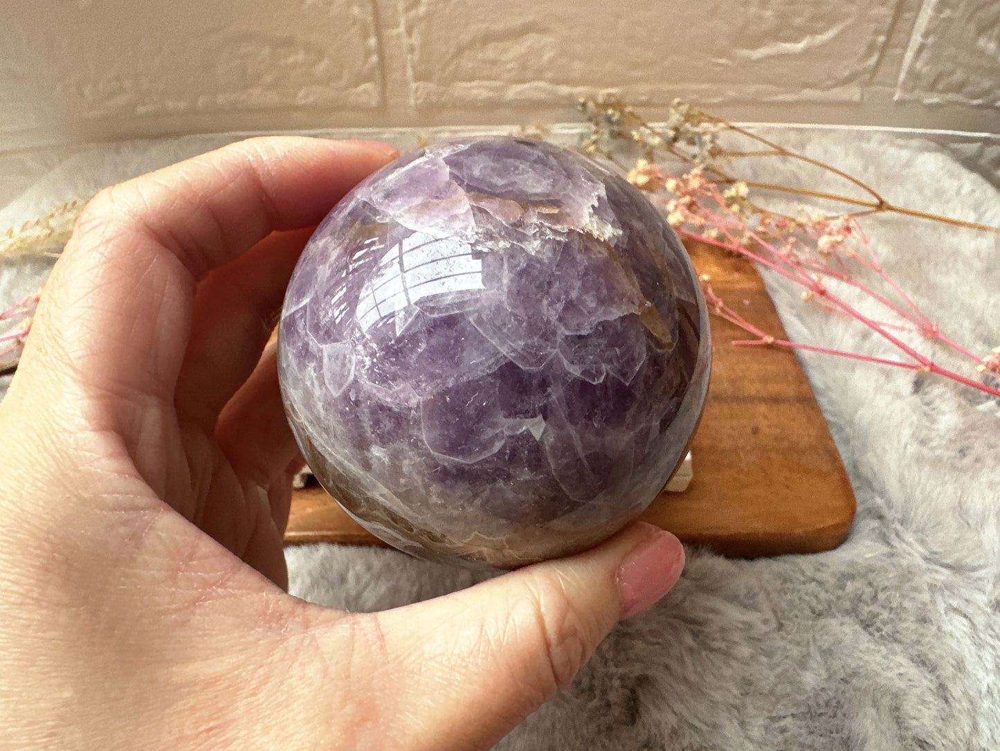 Amethyst Lace Agate Sphere